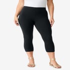 Plus Size Essential Stretch Capri Legging image number null