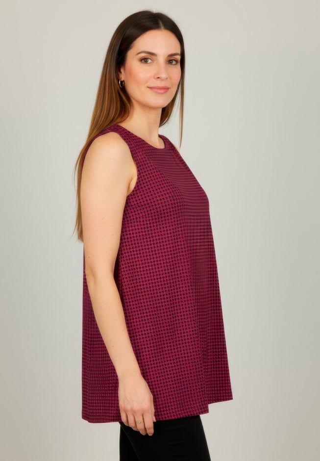 Stretch Knit Tunic Tank image number 1