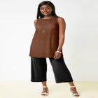 Stretch Knit Tunic Tank image number null