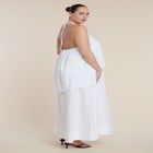 Embroidered Eyelet Halter Maxi Dress image number null