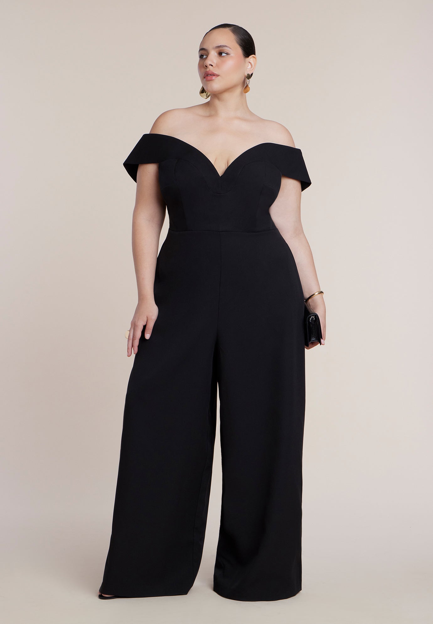 Off The Shoulder Structured Jumpsuit image number 0