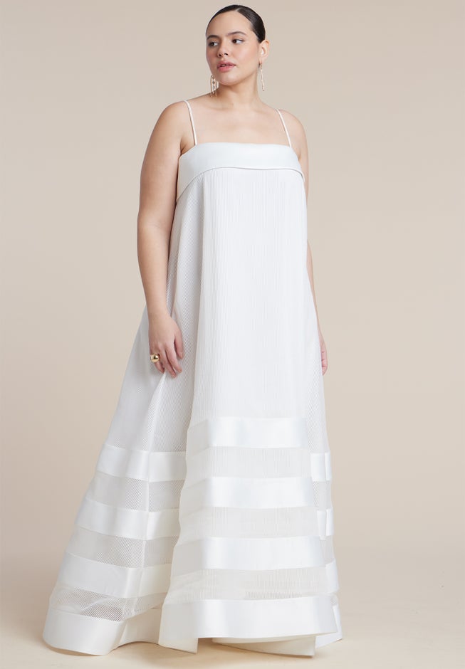 Dramatic Organza Trapeze Gown image number 1