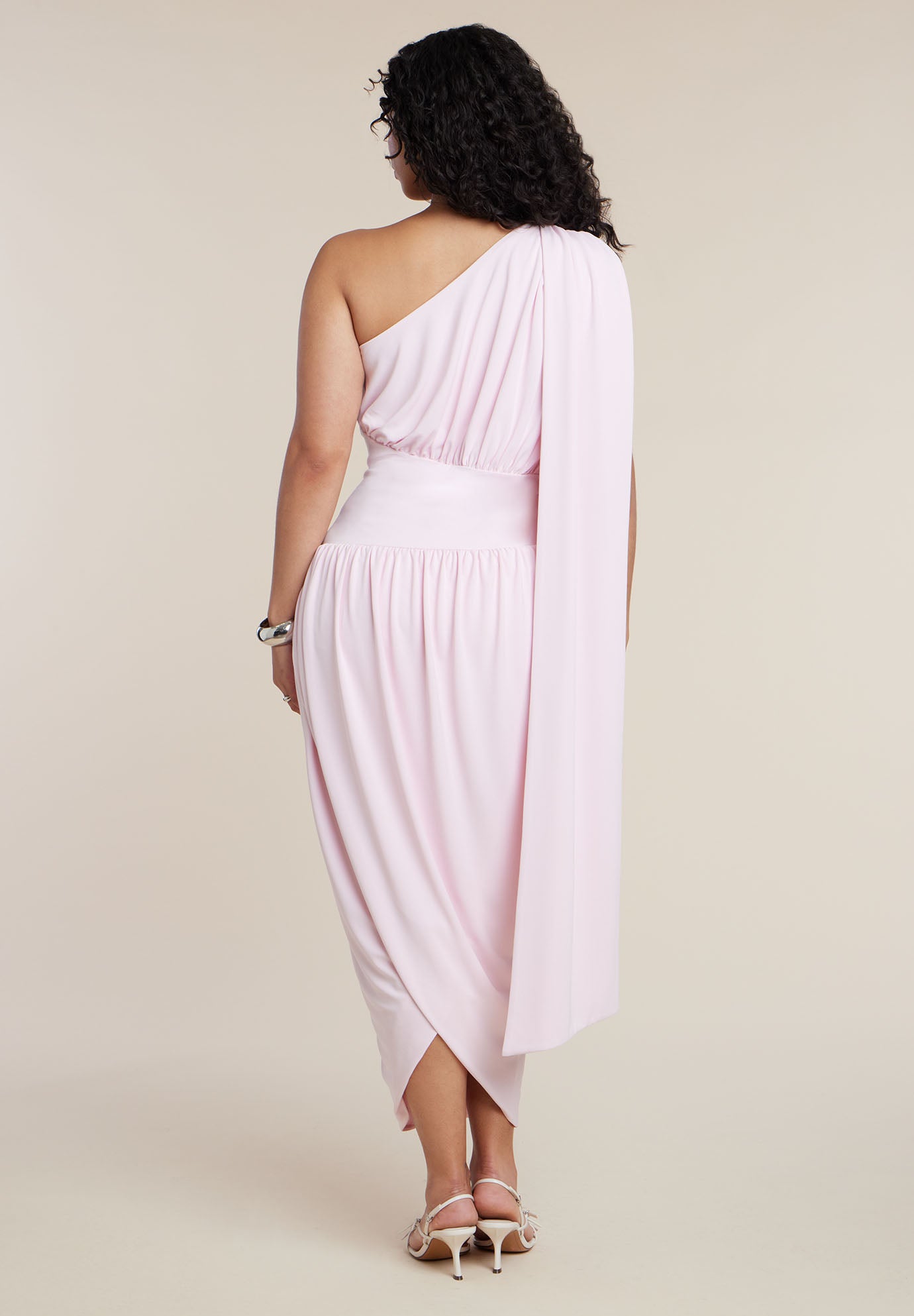 One-Shoulder Draped Maxi Dress image number 1