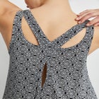 Stretch Jersey Knit A-Line Crossover Back Tank Short Dress image number null