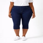 Mid-Rise Stretch Capri Jegging image number null