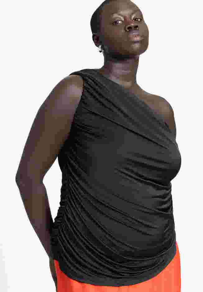 One Shoulder Shirred Top image number 0