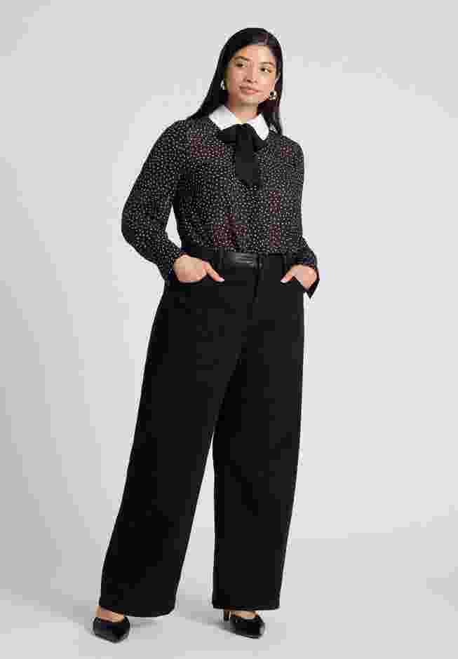 Polka Dot Collared Blouse image number 2