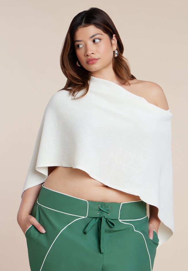 Knit Capelet Top image number 1