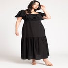 Puff Sleeve Tiered Dress image number null