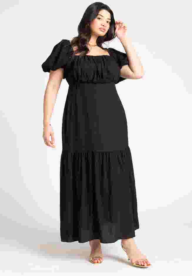 Puff Sleeve Tiered Dress image number 0