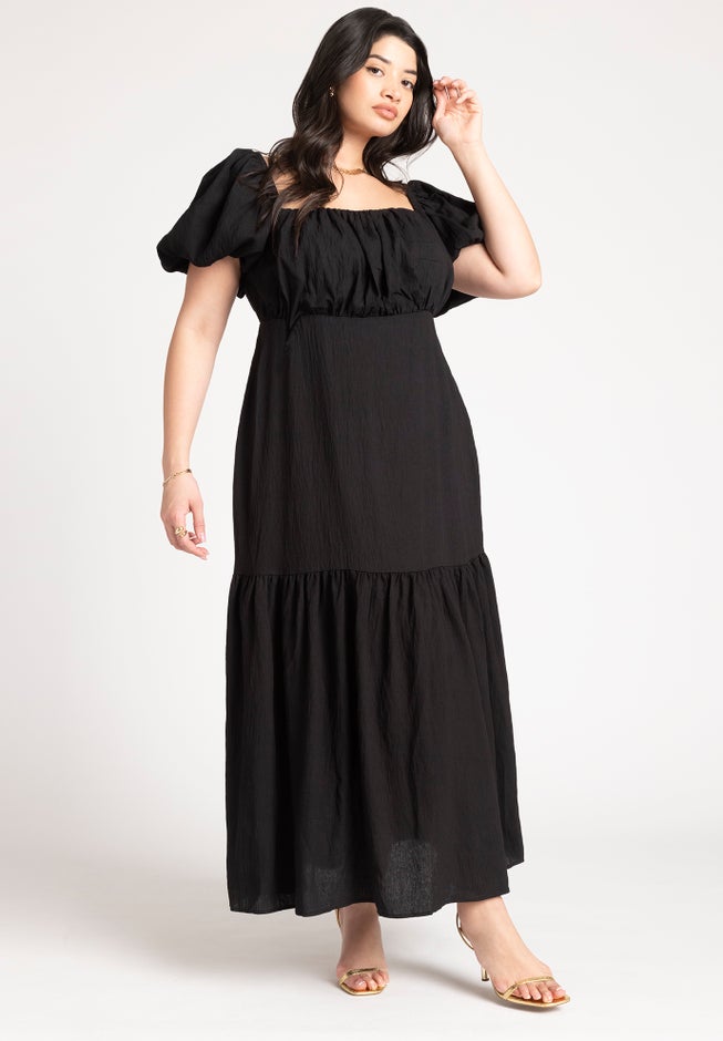 Puff Sleeve Tiered Dress image number 0