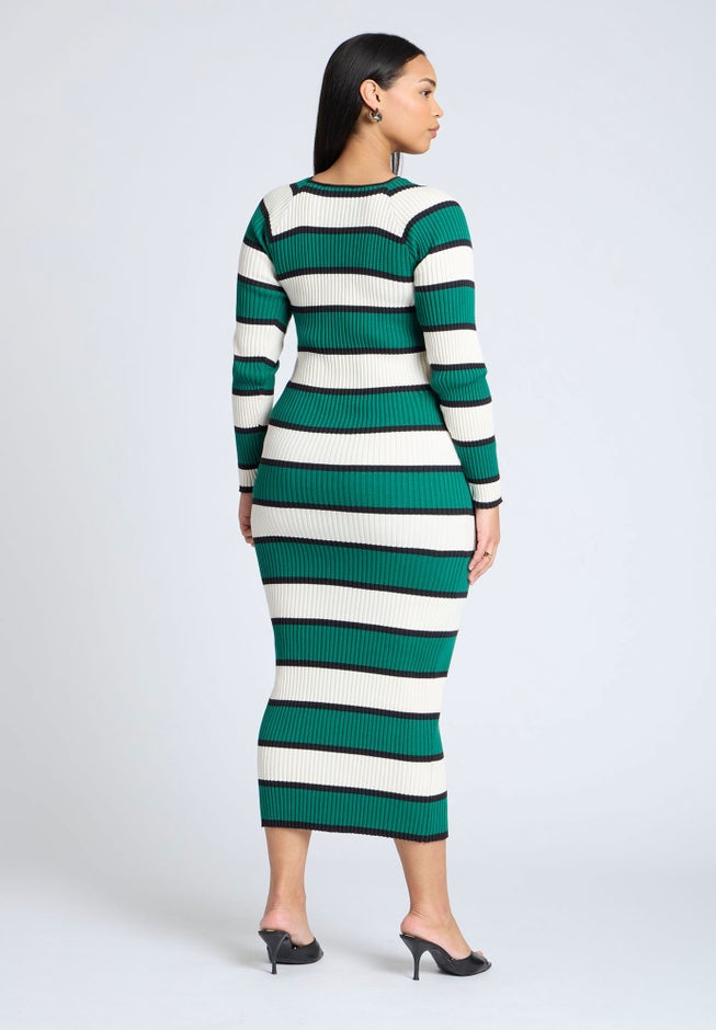 Striped Sweater Dress image number 1