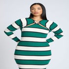 Striped Sweater Dress image number null
