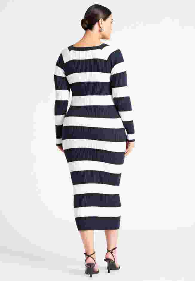 Striped Sweater Dress image number 1