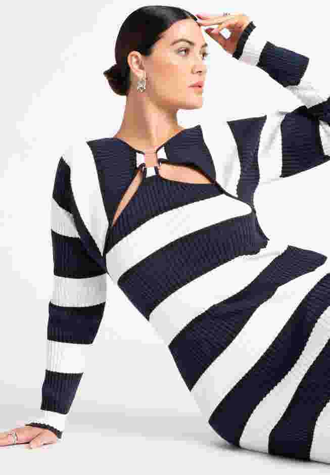 Striped Sweater Dress image number 3