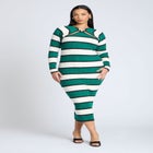 Striped Sweater Dress image number null