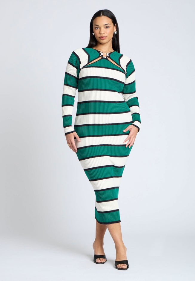Striped Sweater Dress image number 0