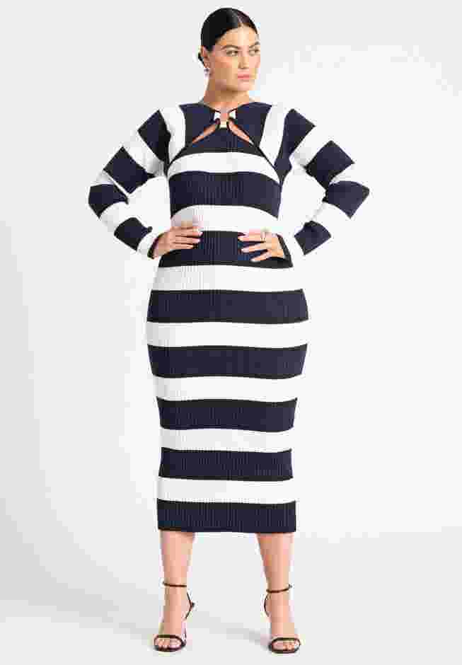 Striped Sweater Dress image number 0