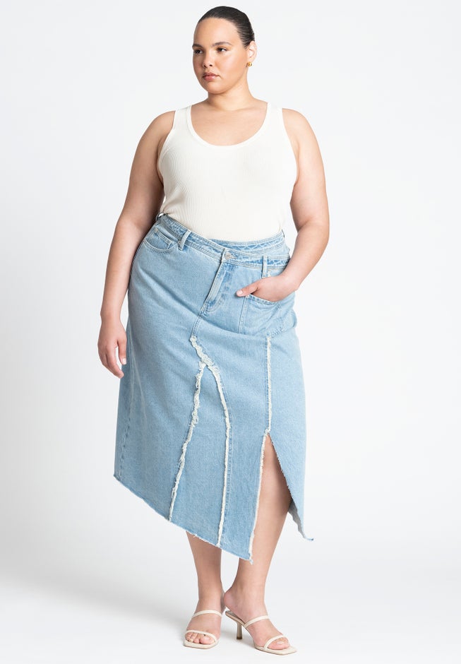 Deconstructed Denim Skirt image number 0