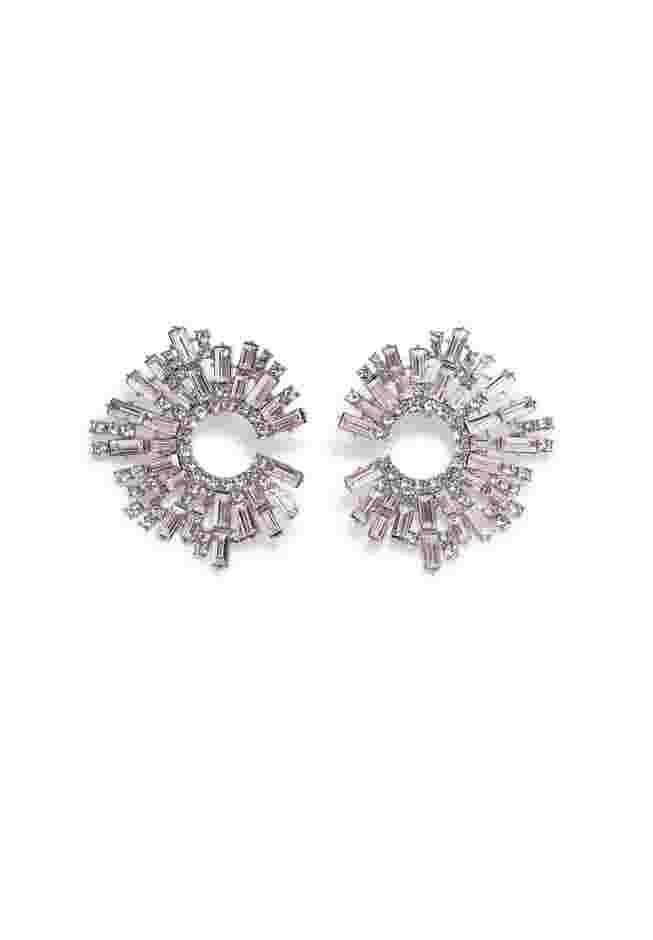 Rounded Abstract Gem Earring image number 0