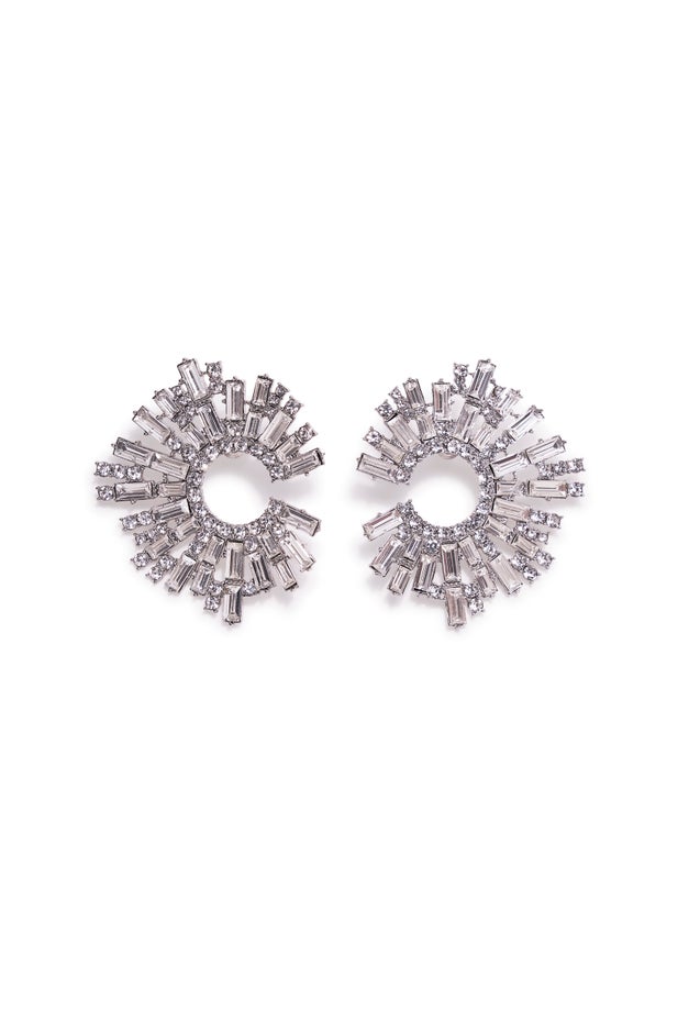 Rounded Abstract Gem Earring image number null