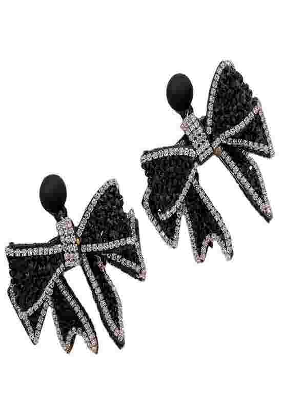 Felt Bow Earrings image number 0