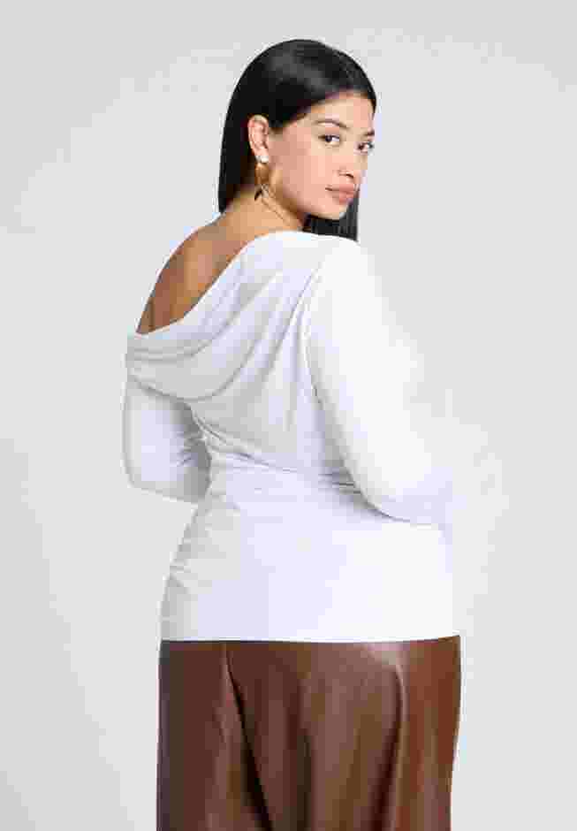 Ruched One Shoulder Tee With Thumbhole sleeve image number 1