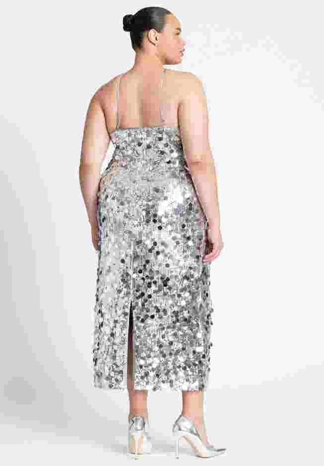 Strappy Paillette Column Dress image number 1