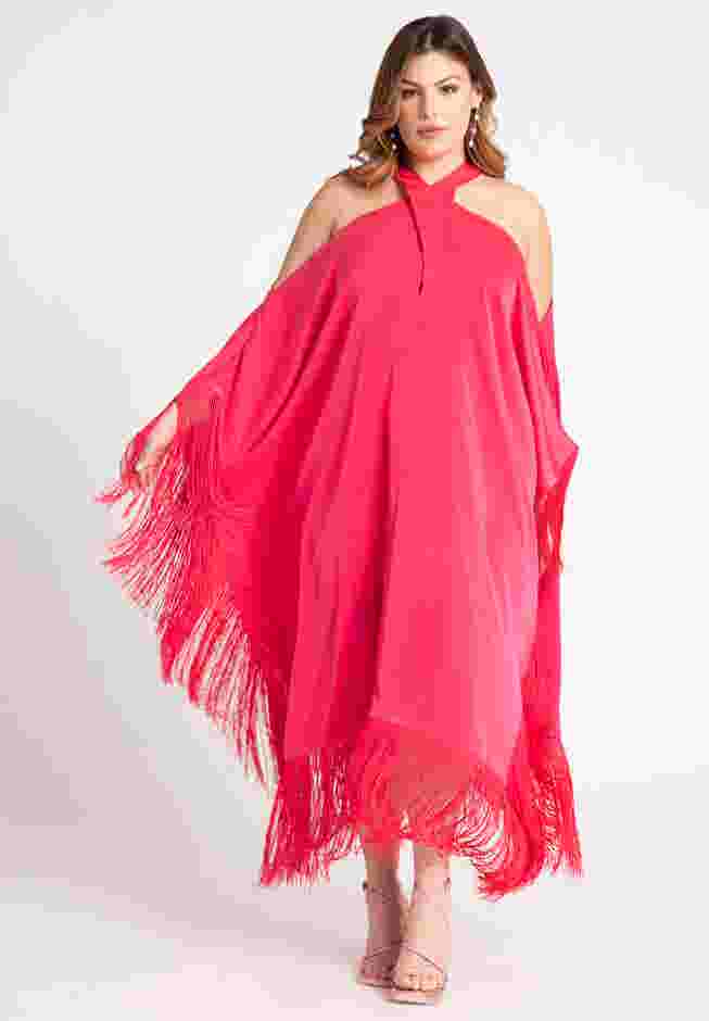 Fringe Formal Caftan Dress image number 1