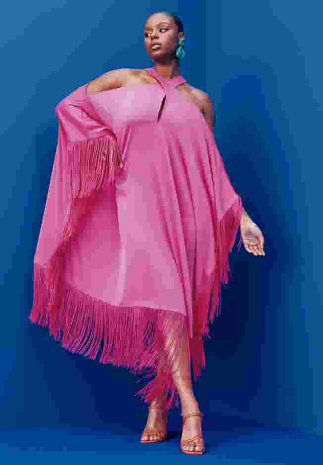 Fringe Formal Caftan Dress image number 0