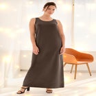 Cotton Spandex Scoop Neck Sleeveless A-Line Maxi Dress image number 0