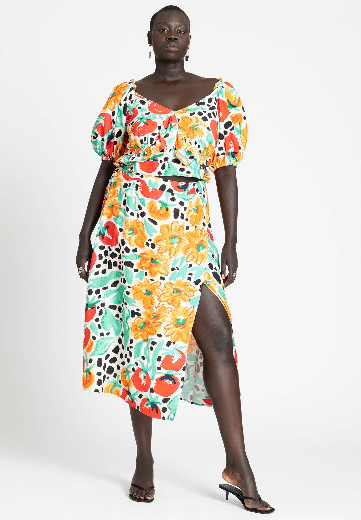 Printed Wrap Skirt image number 1