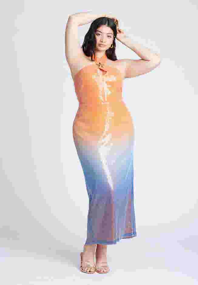 Ombre Star Sequin Dress image number 1