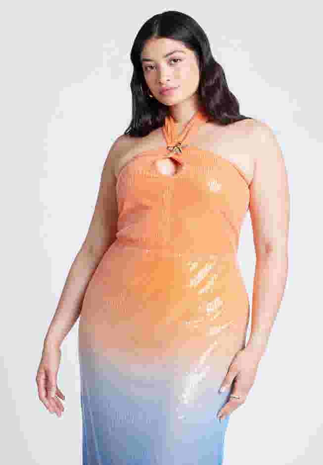 Ombre Star Sequin Dress image number 4
