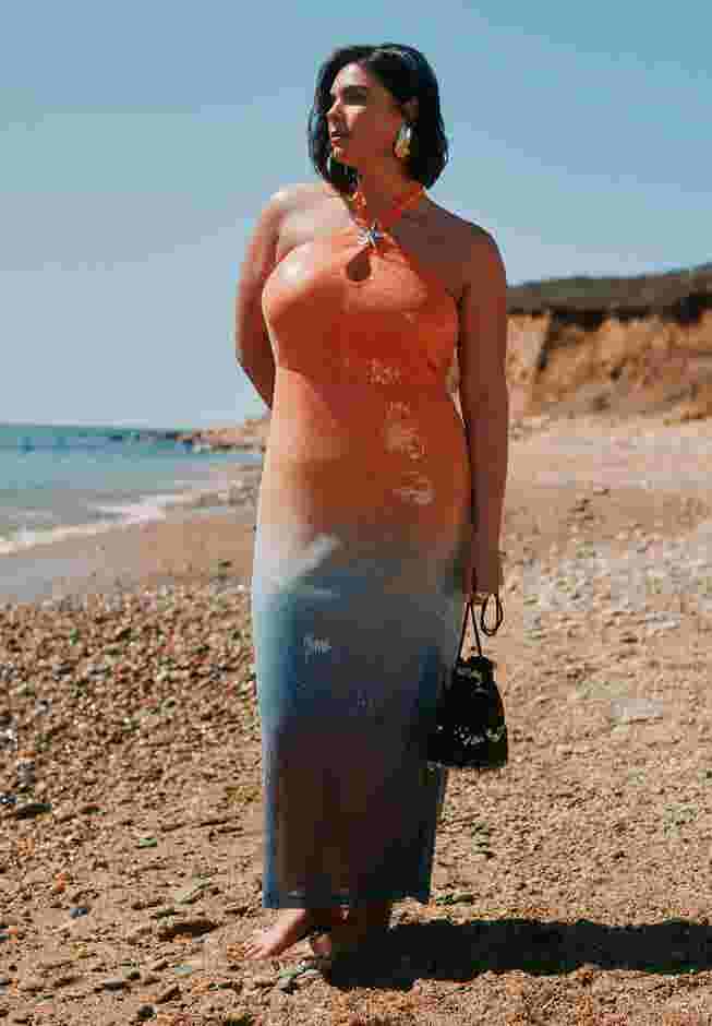 Ombre Star Sequin Dress image number 0