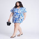 Printed Linen Mini Dress image number null