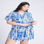 Printed Linen Mini Dress image number null