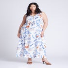 Roping Detail Printed Maxi Dress image number null