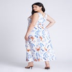 Roping Detail Printed Maxi Dress image number null