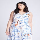 Roping Detail Printed Maxi Dress image number null