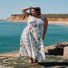 Roping Detail Printed Maxi Dress image number null