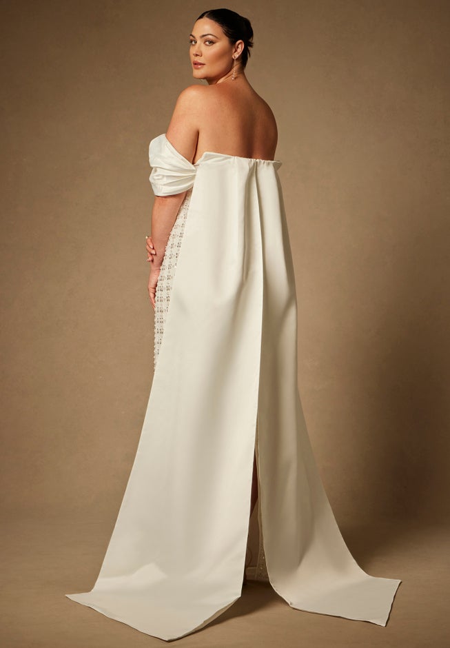 Bridal by ELOQUII Embellished Column Gown With Train image number 1
