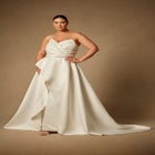 Bridal by ELOQUII Sculptural Gown With Removable Skirt image number null