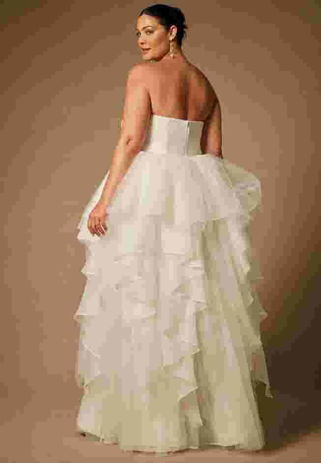 Bridal by ELOQUII Strapless Princess Gown With Full Pleated Skirt image number 1