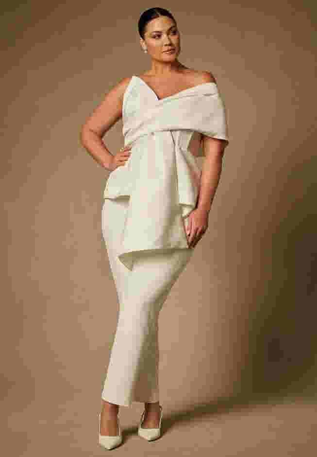 Bridal by ELOQUII Sculptural Top image number 3