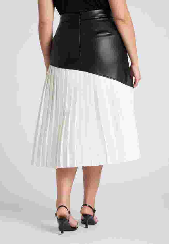 Mixed Media Pleated Skirt image number 2
