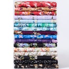 Plus Size Floral Y-Neck Pintuck Tunic &ndash; Adjustable Long Sleeve Button-Front, Relaxed Shirt Style image number null