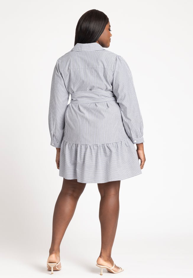 Mini Shirt Dress With Belt image number null