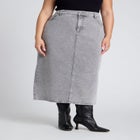 Denim Midi Skirt image number null