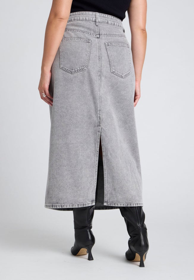 Denim Midi Skirt image number 2